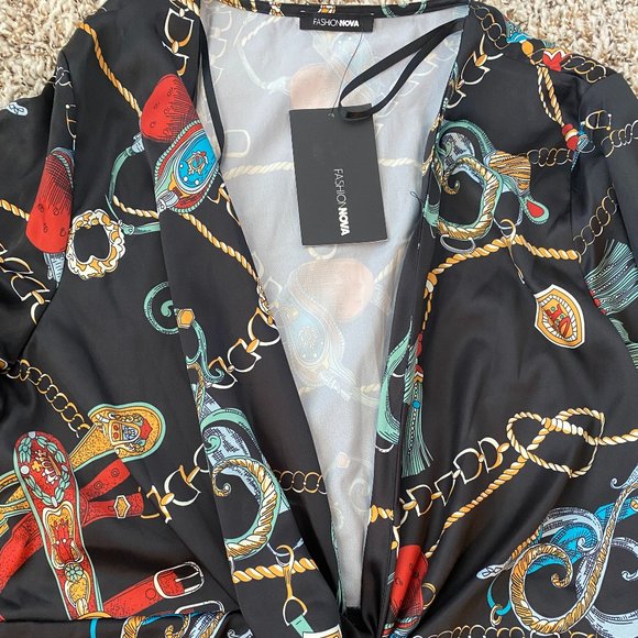 Printed Fashion Nova Dress - Picture 2 of 7